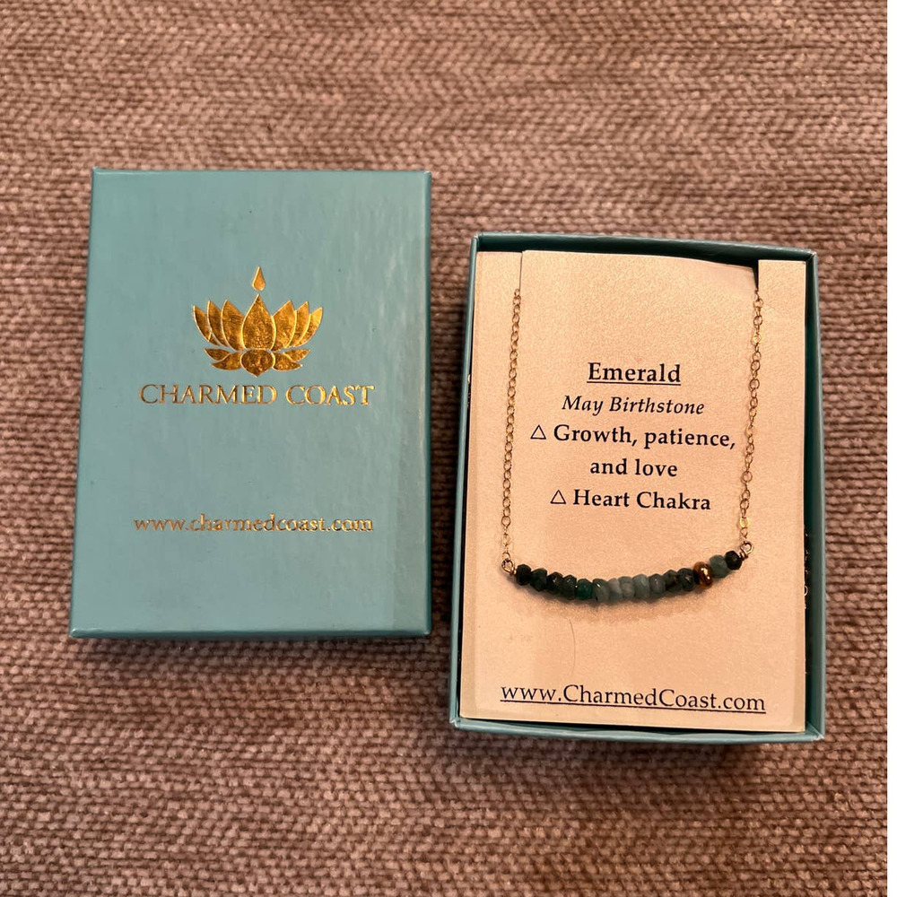 Charmed Coast Emerald May Birthday Necklace